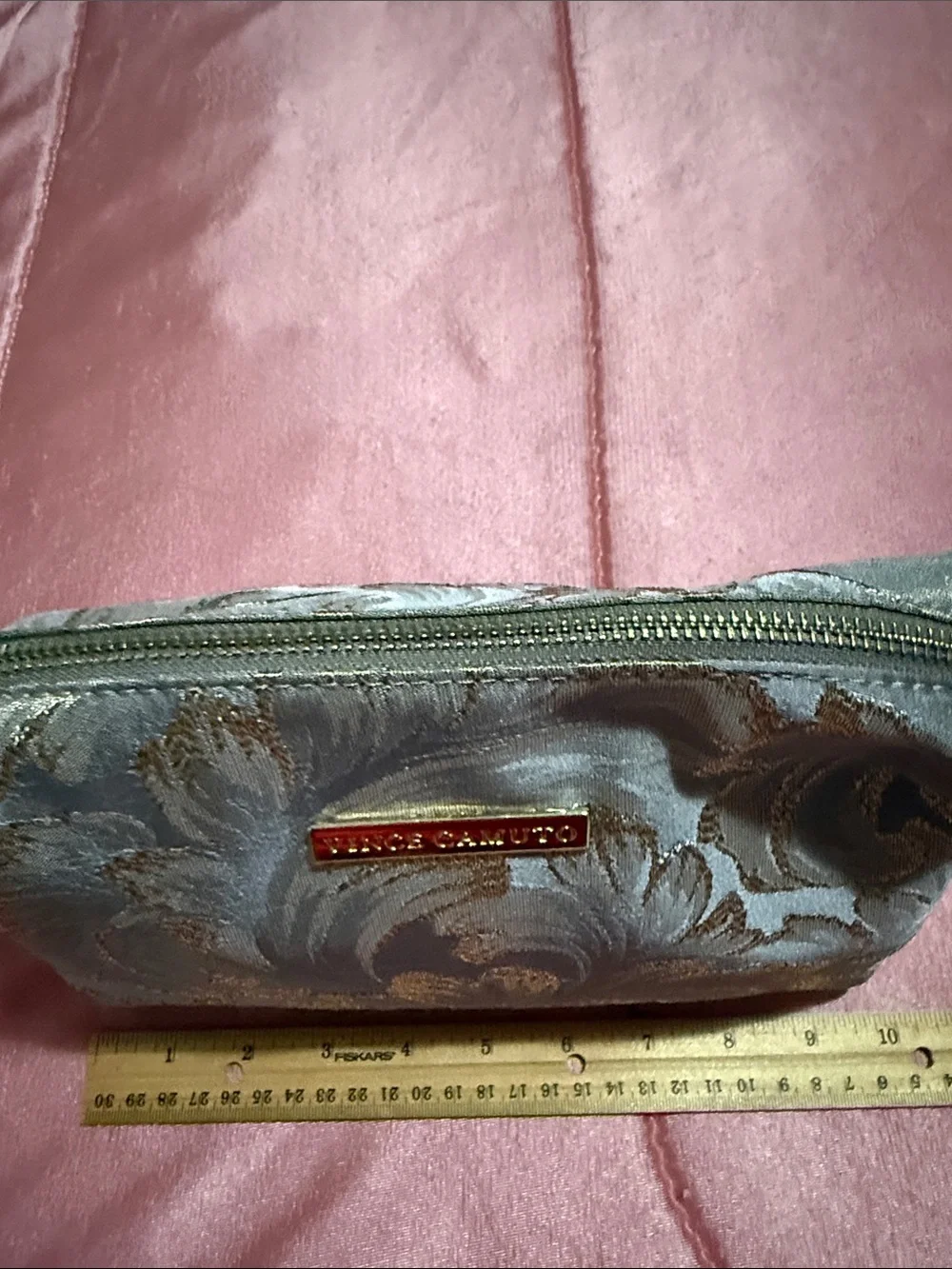 Vince Camuto Metallic Floral Jacquard Pouch